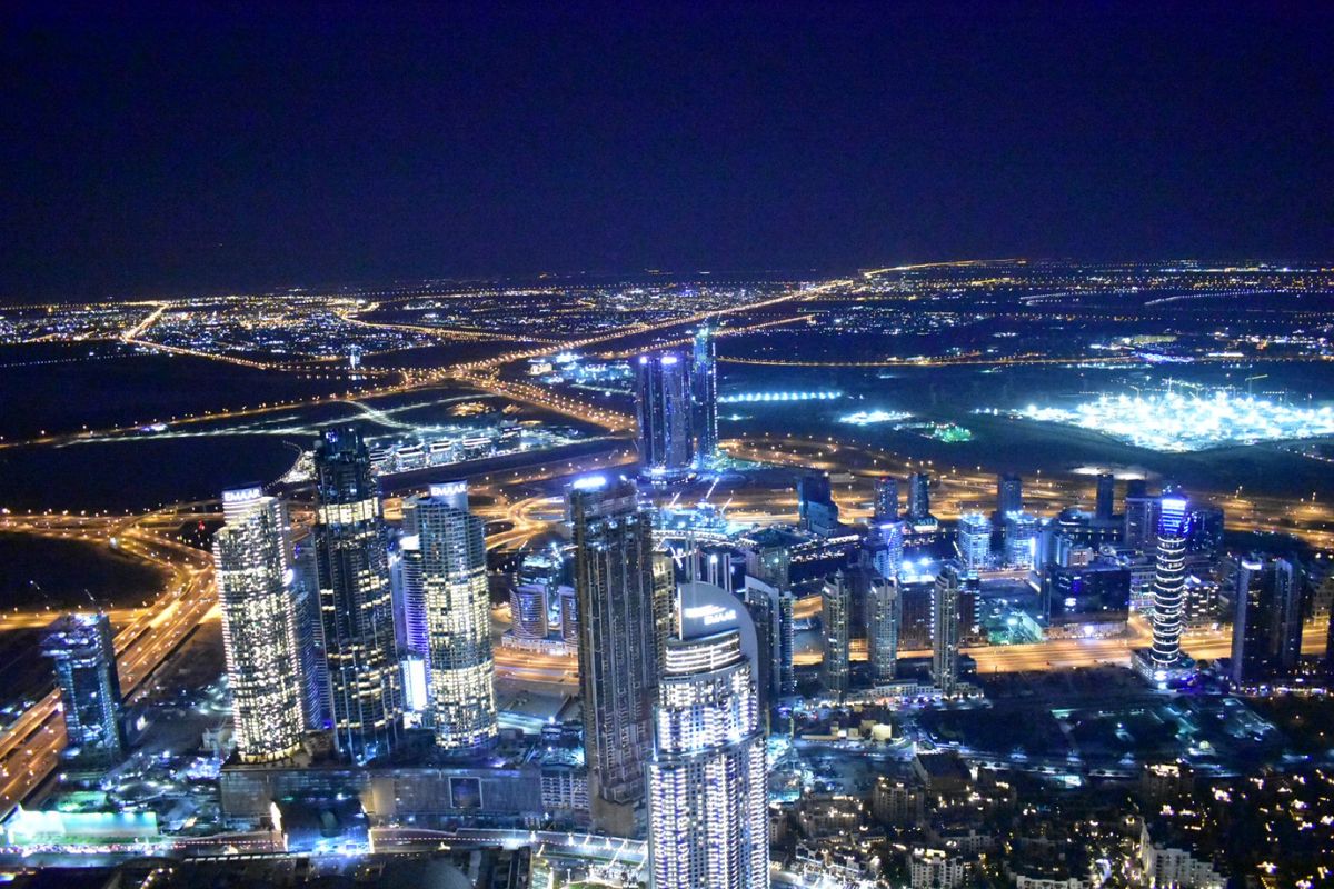 ブルジュハリファからの夜景