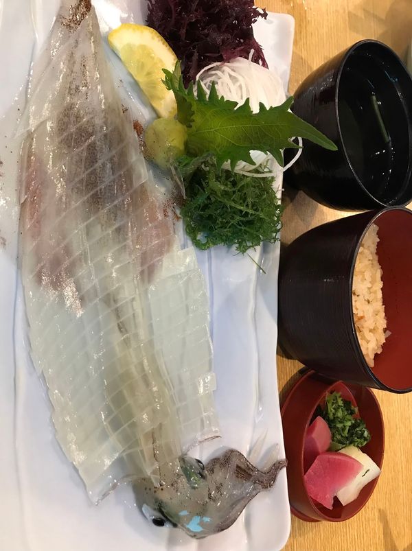 日本・佐賀県「波戸岬とイカ」の写真：呼子のイカは最高
蜜柑はにじゅうまるとドラゴン