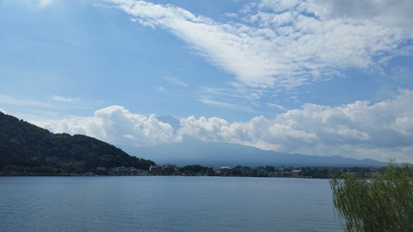 日本・静岡県「富士一周サイクリング」の写真：2日目、目が覚めてテントから這い出したら...