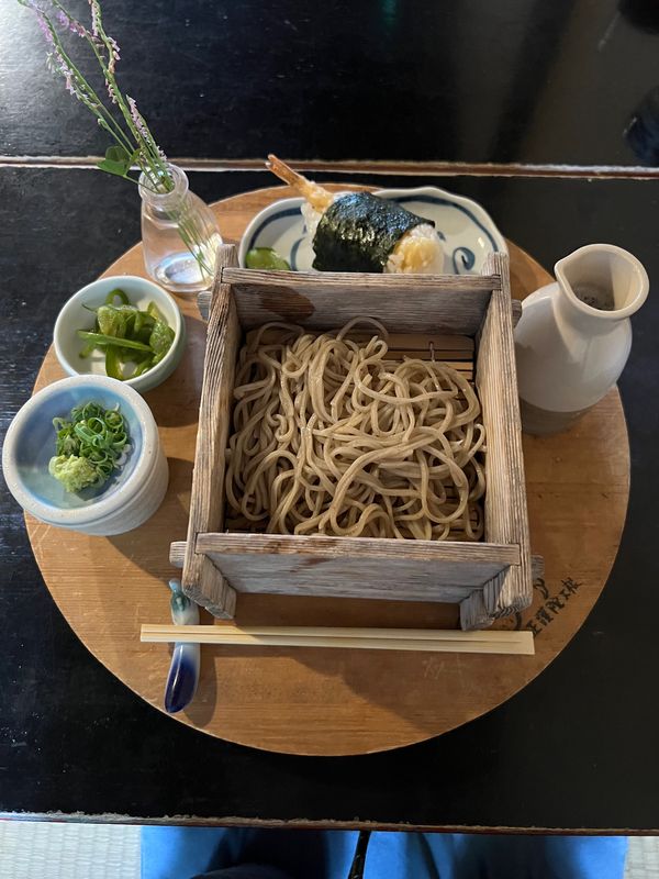 日本・松山「松山　JALどこかにマイル旅5回目」の写真：愛媛県内子町
●蕎麦 下芳我邸　ざるそば...