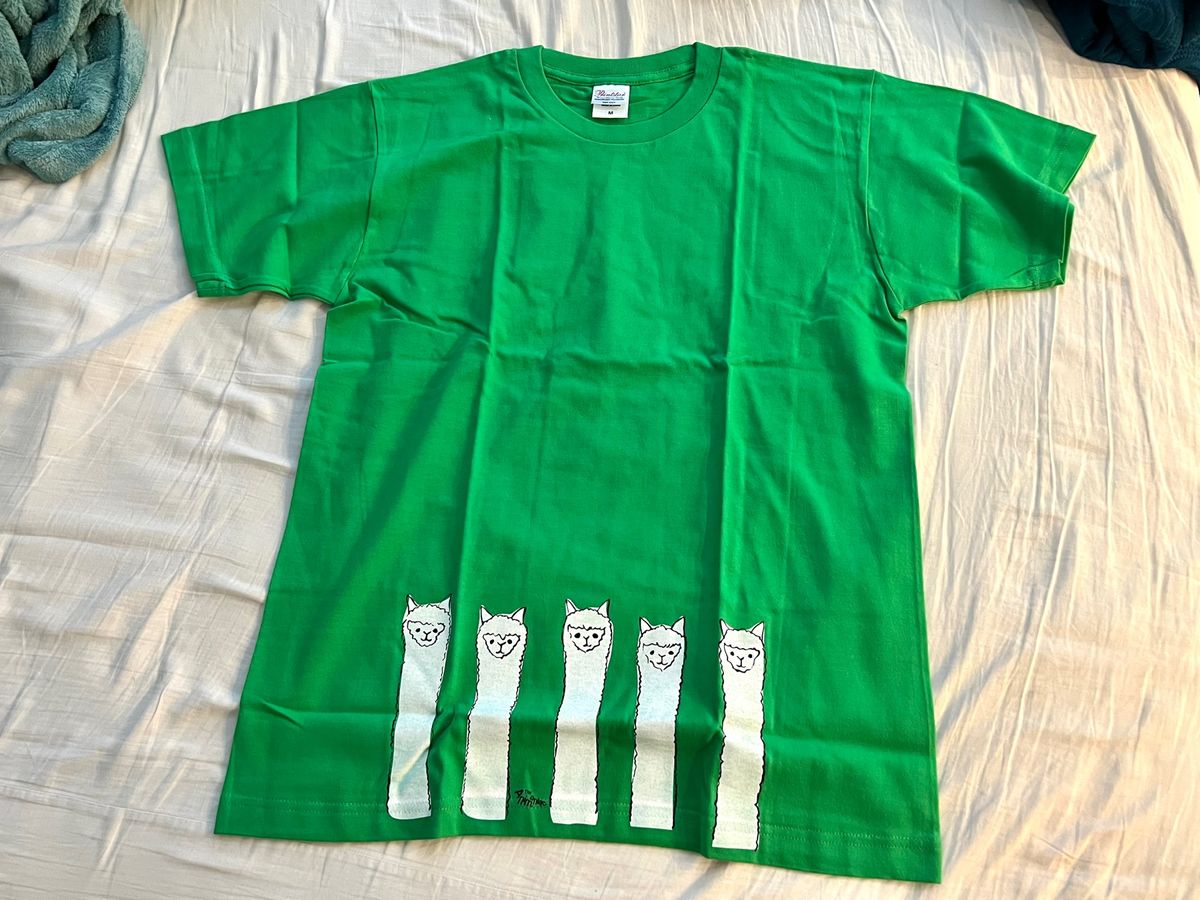 可愛くてついつい買ってしまったアルパカTシャツ😂
