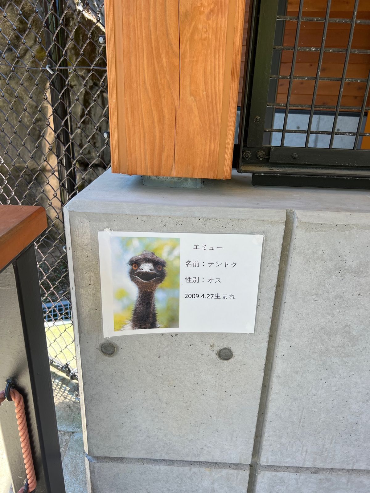 エミューちゃん

それぞれ名前とか特徴を紹介してくれるのいいなぁ