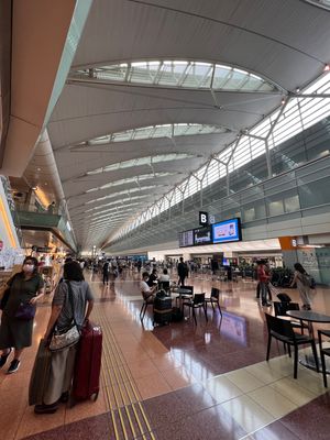 羽田空港！

早く着きすぎて機内で食べようと思って買ったお弁当を空港で先に...