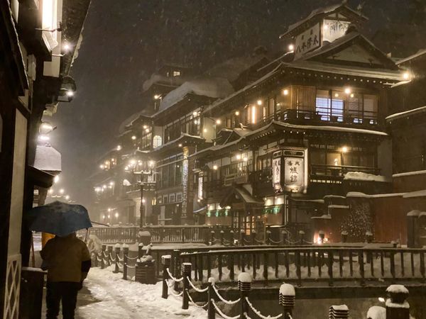 日本・山形県「銀山温泉」の写真