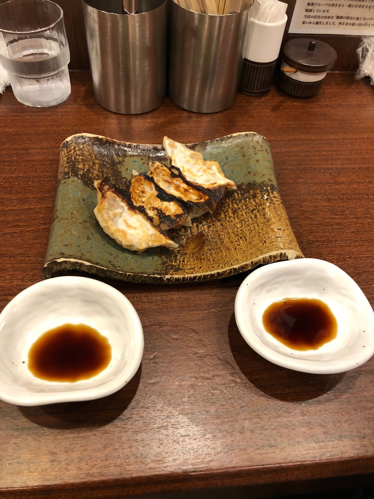 シメのラーメン餃子😆