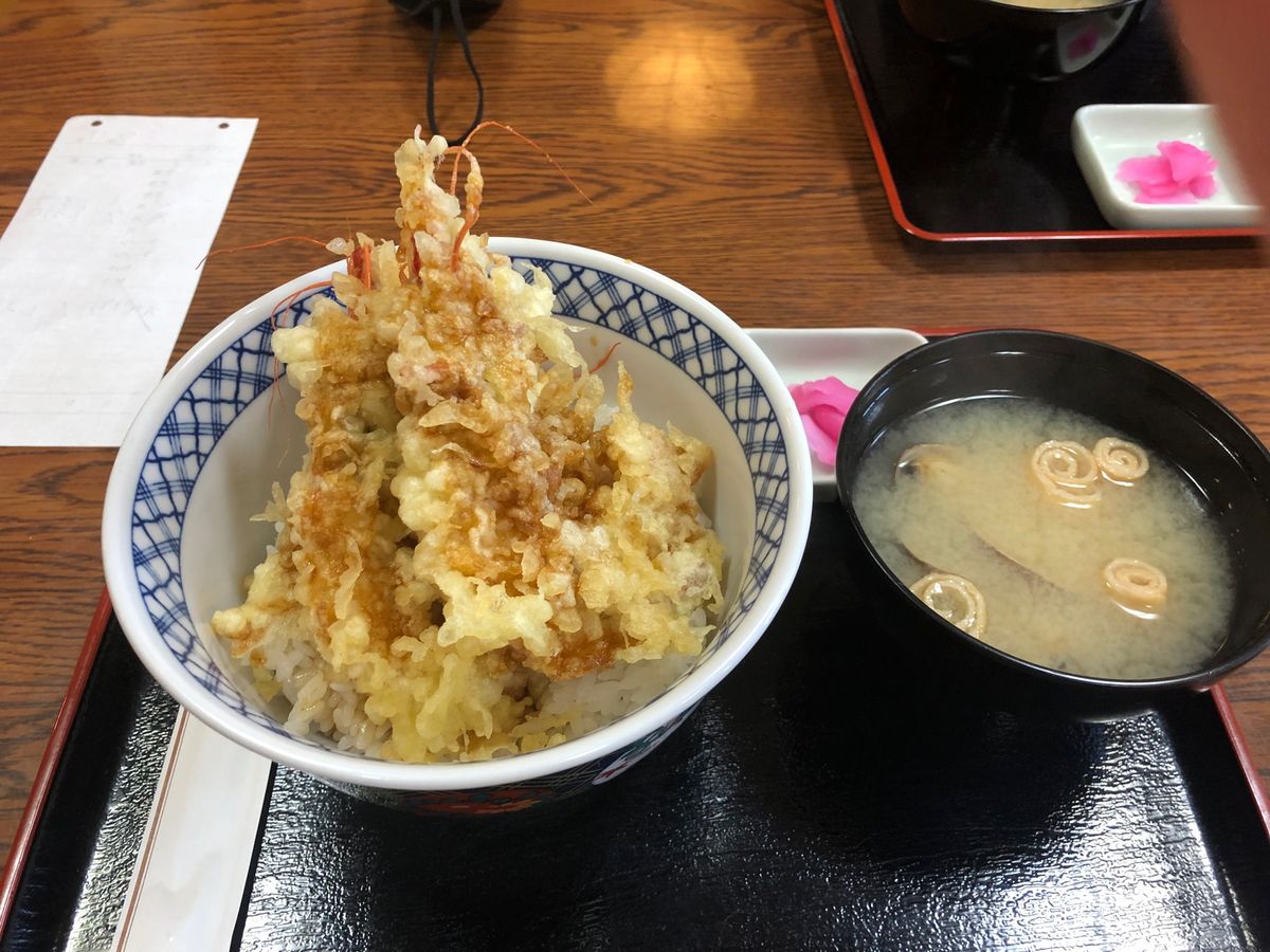 この時期と秋にしか食べられないと言う北海シマエビの天丼を求めて😋✨