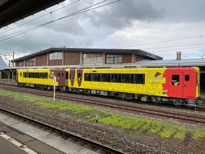 花巻駅にピカチュウ電車が止まってました。
中もピカチュウで可愛かった💕
花...