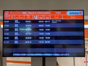 今日は第1ターミナルから。
JALの特典航空券で発券したJetster利用。