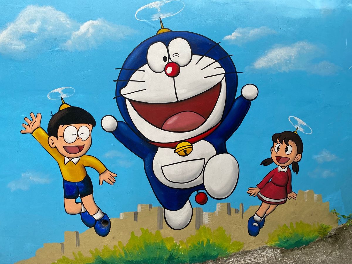 全州韓屋村から歩いて20分程度にあるチャマン壁画村へ。壁画のクォリティが高い‼️