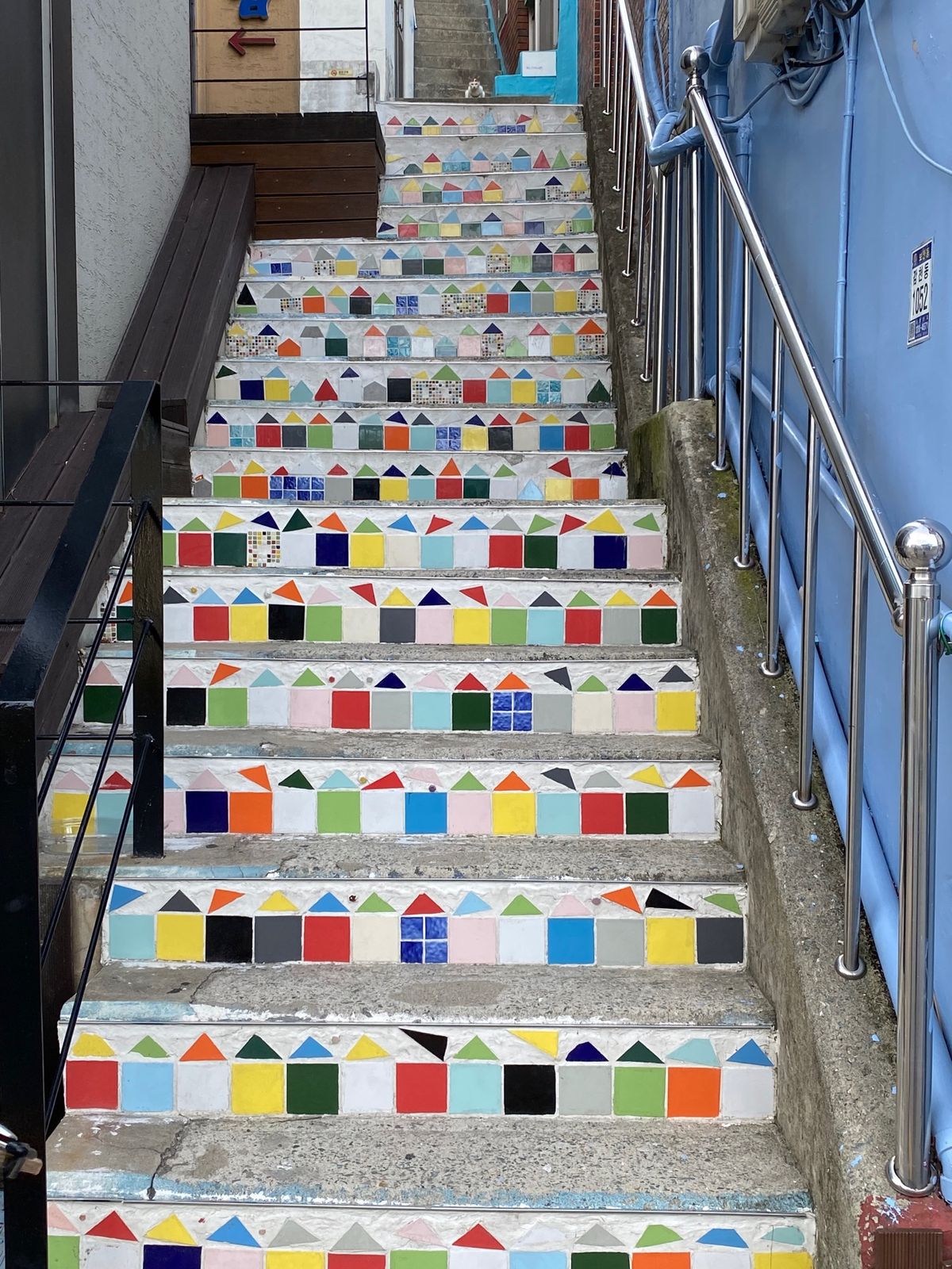 甘川文化村。
かわいい街並み。