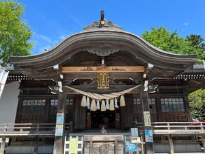 湯倉神社で参拝