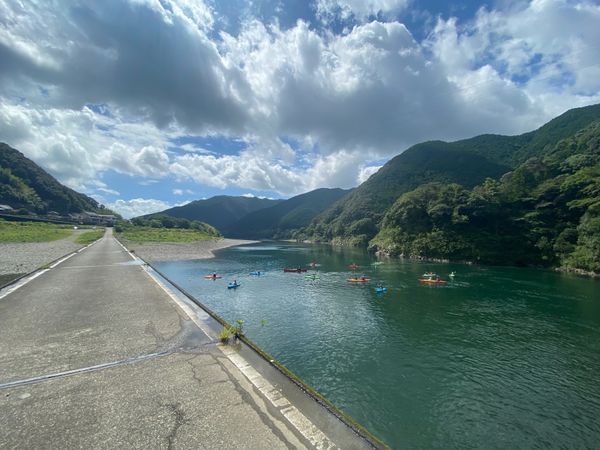 日本・徳島県「高知旅！」の写真：四万十川！
勝間沈下橋！