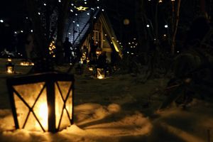 夜は高原教会のキャンドルナイトへ
雪とキャンドルが綺麗だった( ¨̮ )