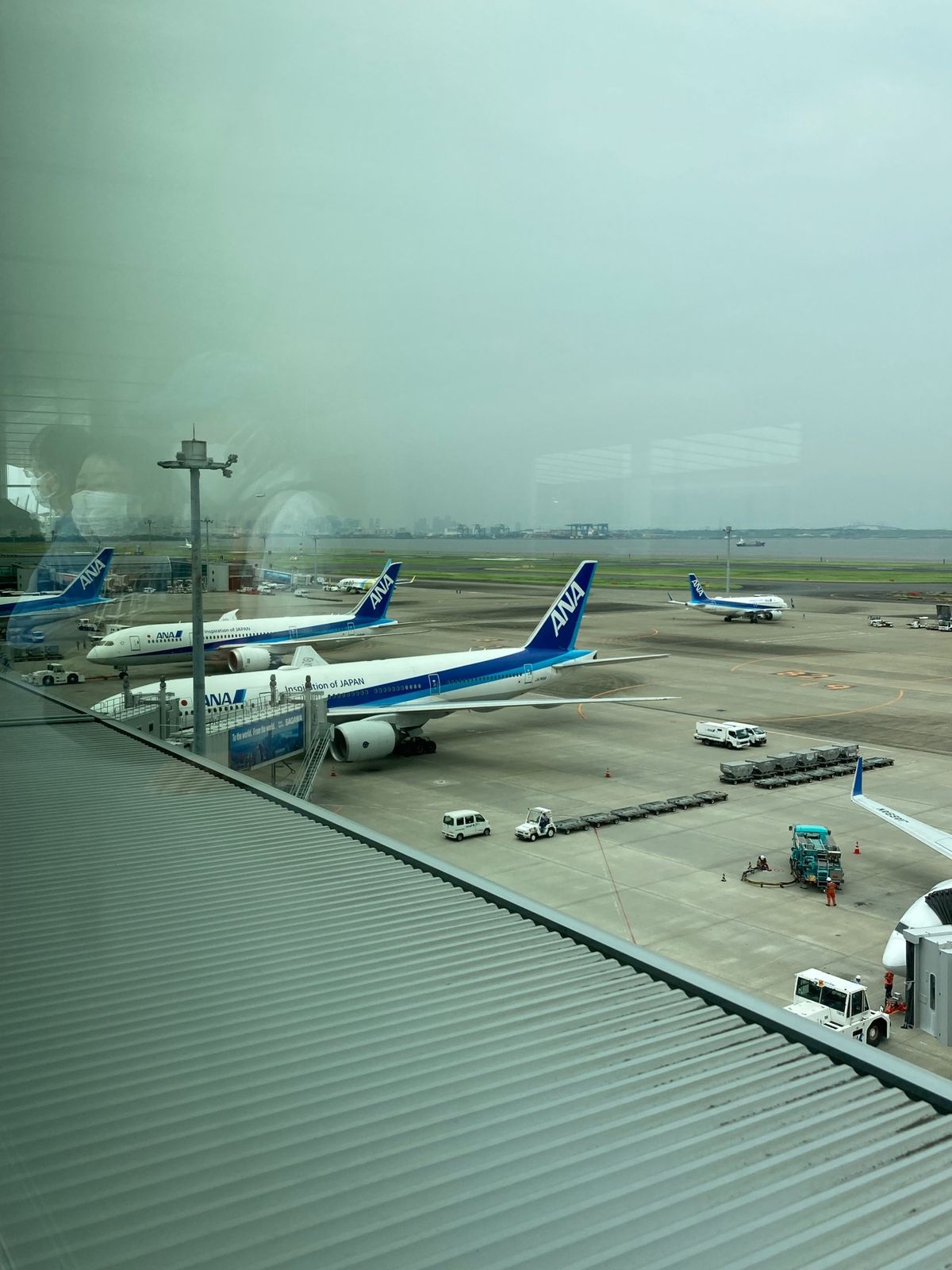 出発前の羽田空港で腹ごしらえ。
