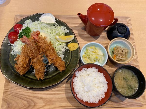 日本・千葉県「房総一泊二日銚子方面2022」の写真：お昼ご飯は
佐原のつる吉🍽
エビフライ定...