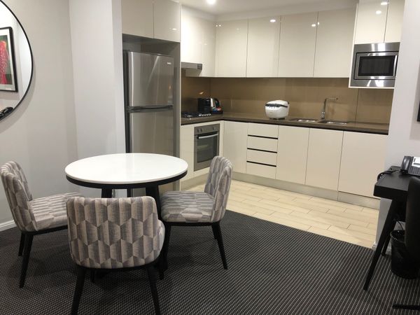 オーストラリア連邦・シドニー「オーストラリア（NSW）」の写真：フルキッチンや洗濯機も付いたホテルに滞在。