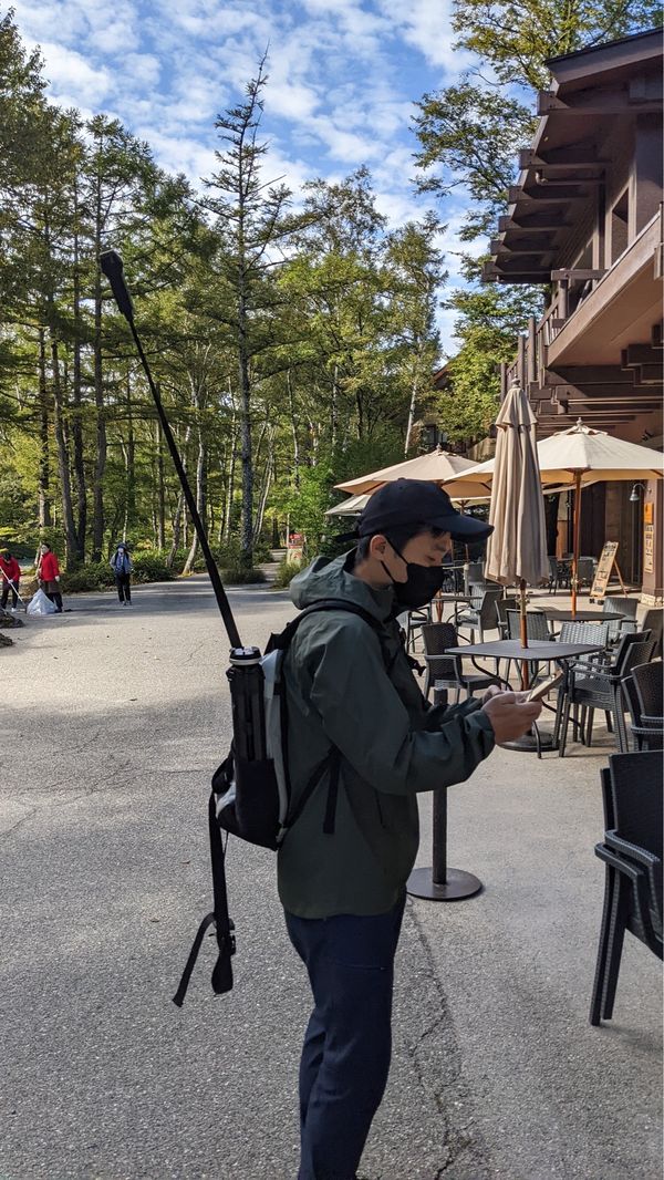 日本・長野「上高地で空気を味わう旅」の写真：3日目は大正池の方へ

昨日もそうだった...