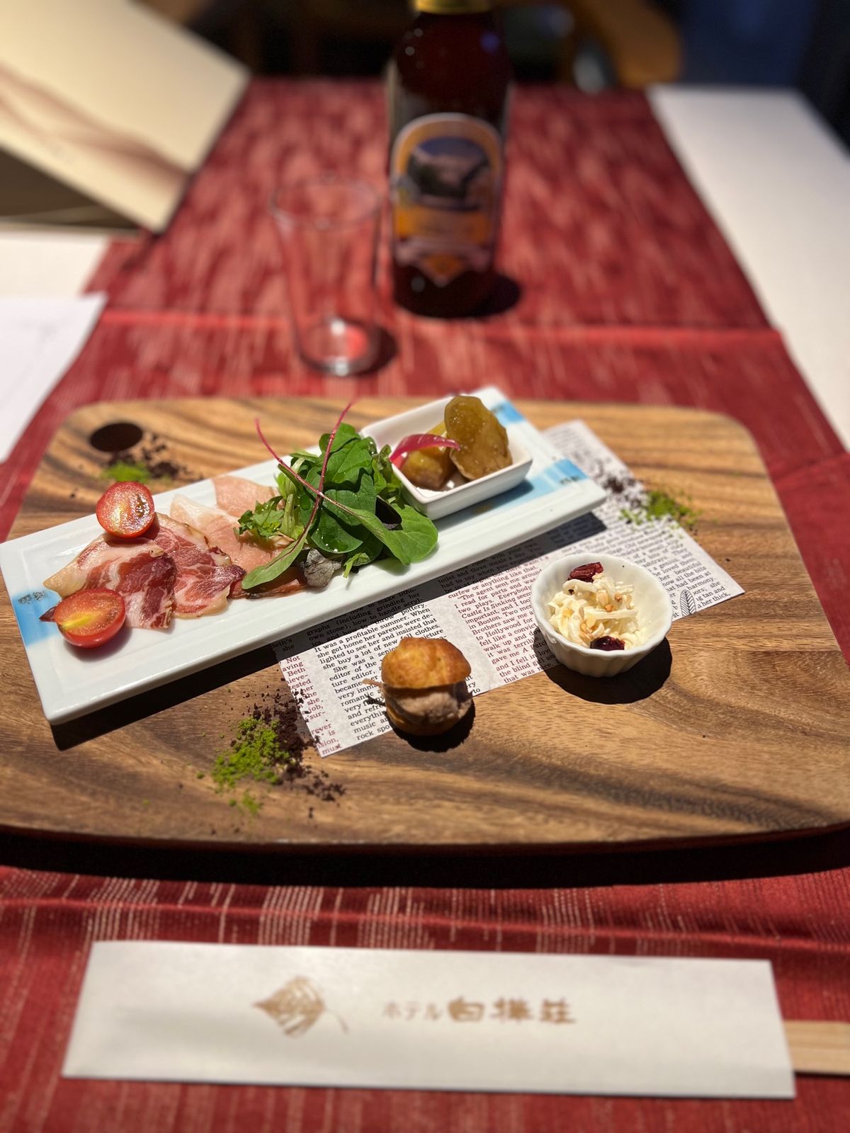 白樺荘、2日目の夕食
連泊してもメニューは変わります