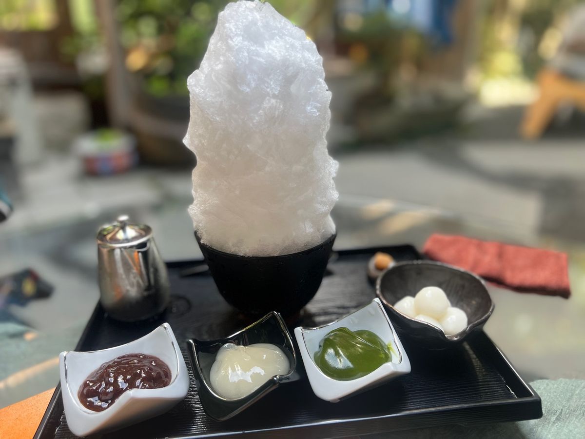 有名なかき氷、並んだけど美味しかったー✨