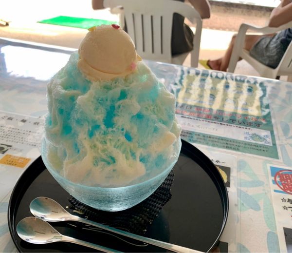 日本・与論島「与論島」の写真：「味咲」
もずく冷やし茶漬けと百合が浜 ...