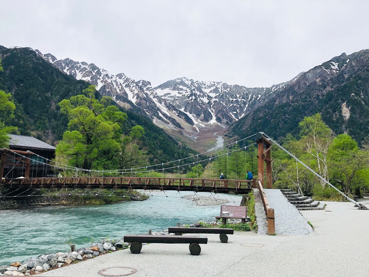 チェックイン時は今にも降り出しそうなお天気でしたが、山はバッチリ見えました。