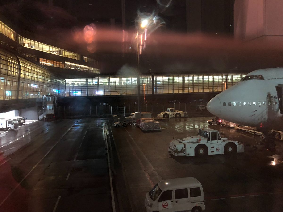 チェックイン後はサクララウンジでJALカレーです。