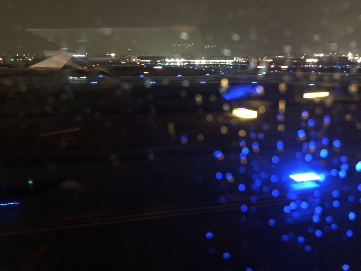 雨の羽田を離陸、機内食は2回ありました。