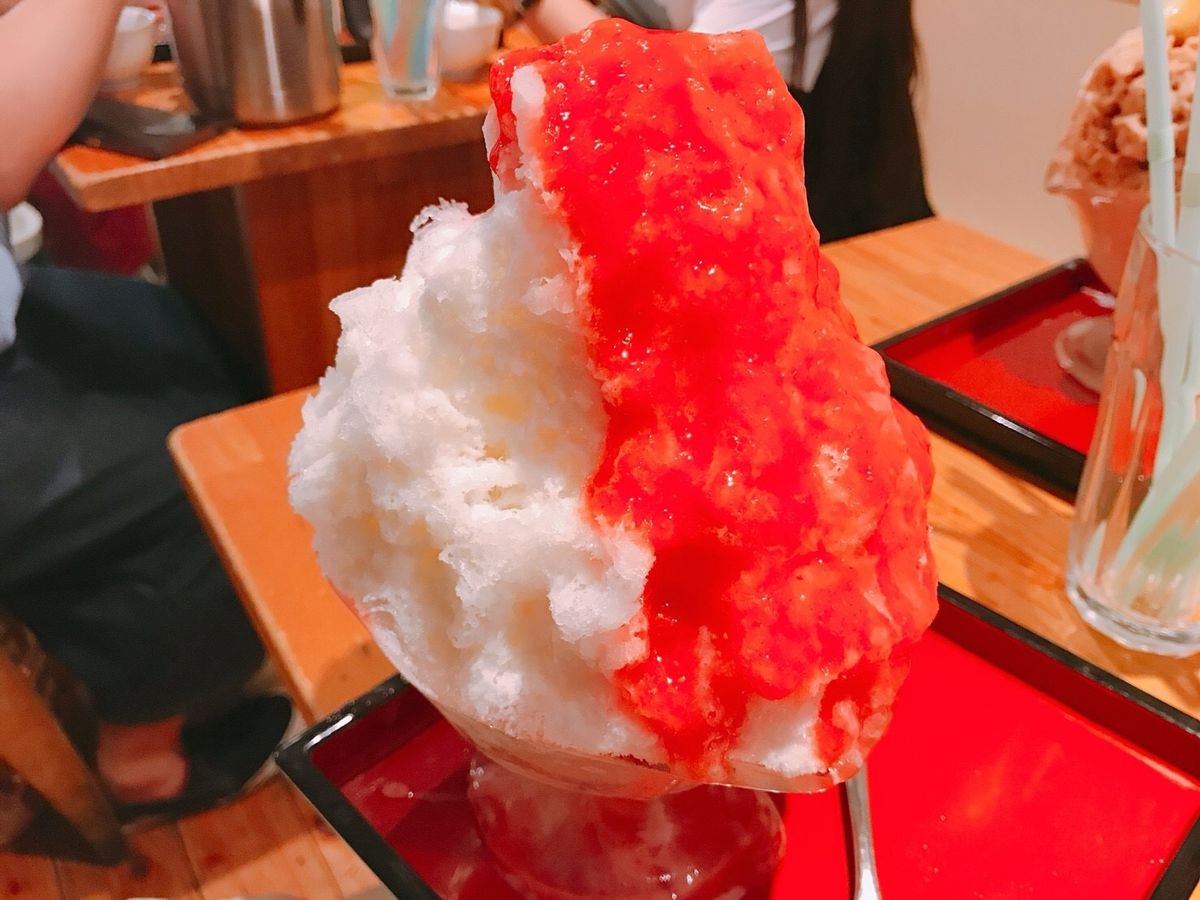 谷中のひみつどうでかき氷。