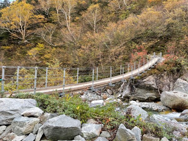 日本・長野県「涸沢ヒュッテ」の写真：本谷橋