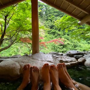 ホタルも見れたね！紫陽花も綺麗だった。
宿はもちの木