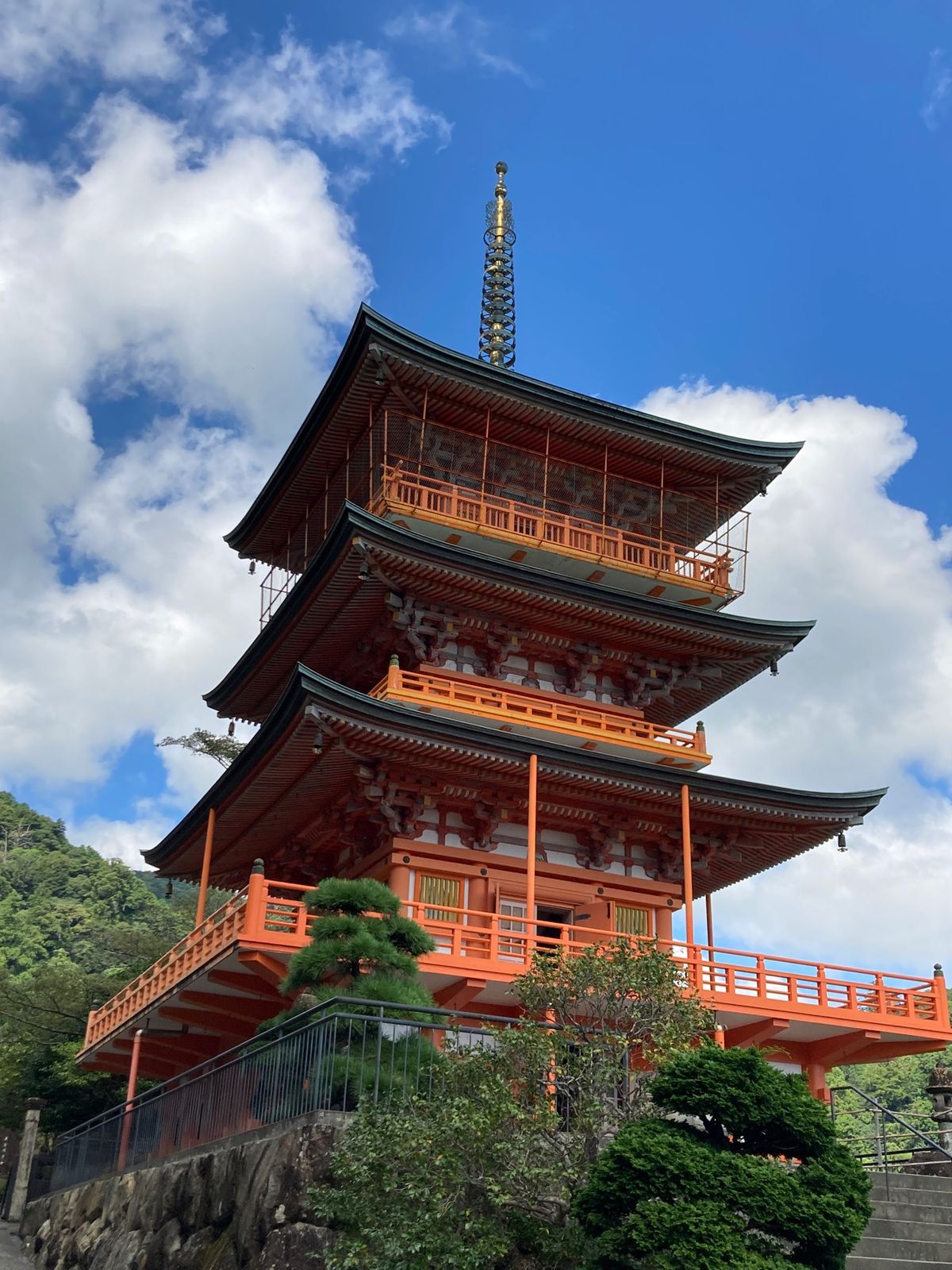 熊野古道:那智の滝、三重塔