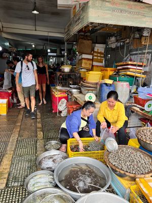 セントラルマーケットの魚介類コーナー