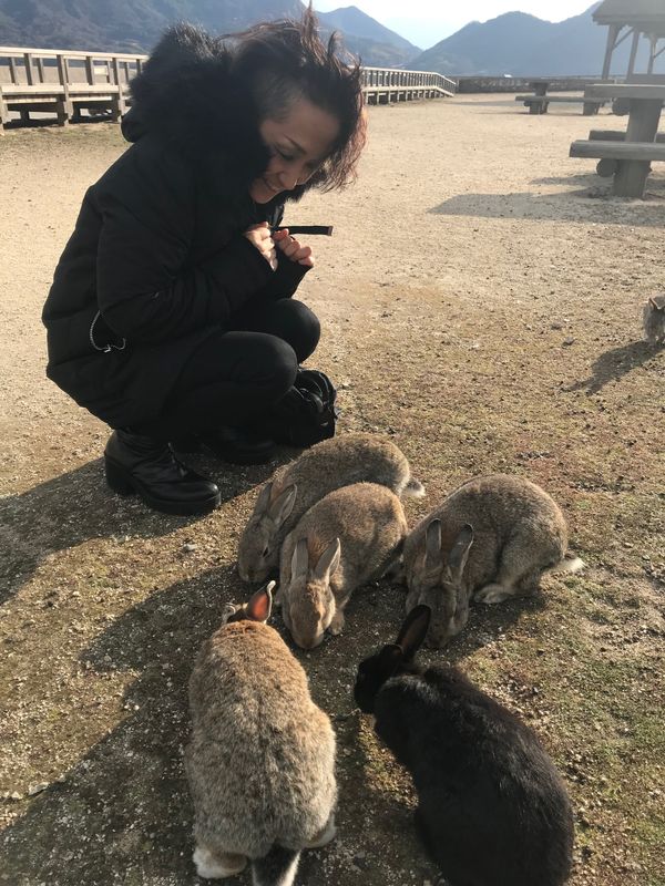 日本・大久野島「うさぎ島」の写真