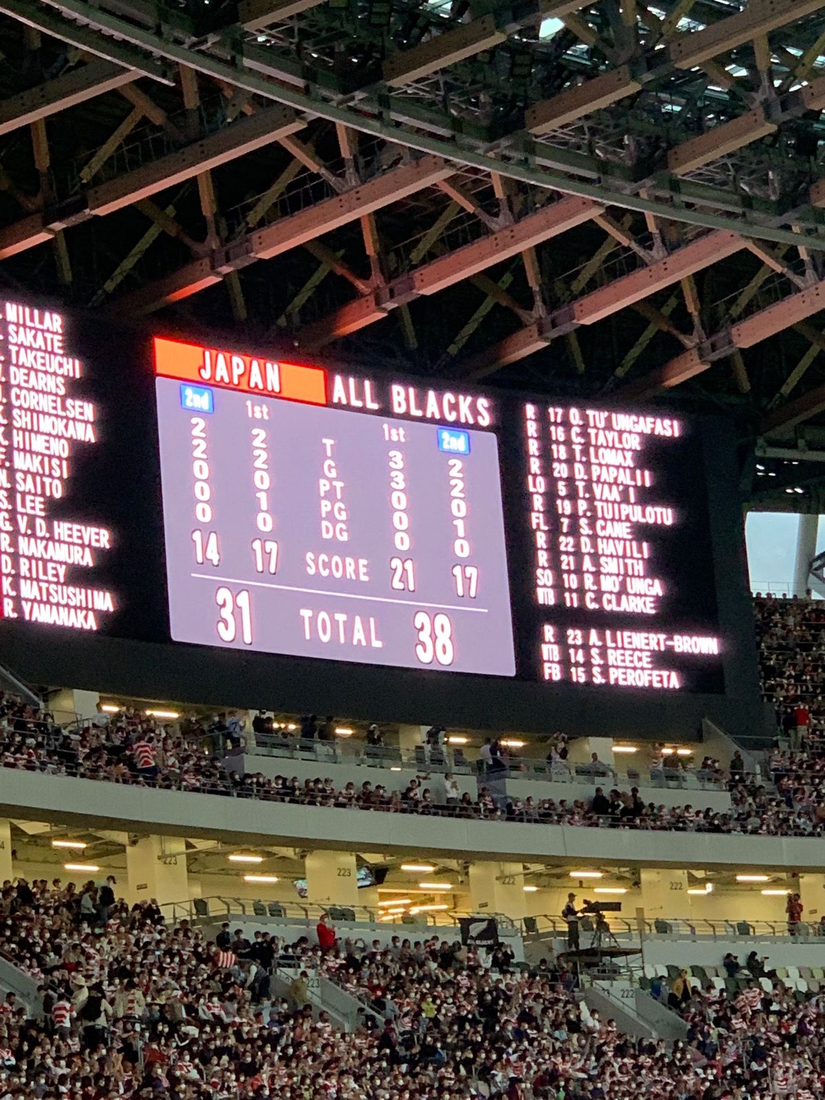 NZ🇳🇿VSジャパン🇯🇵
やっぱり、オールブラックス強いなぁ。。