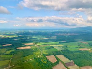 伊丹空港から女満別空港
眼下に広がる北海道