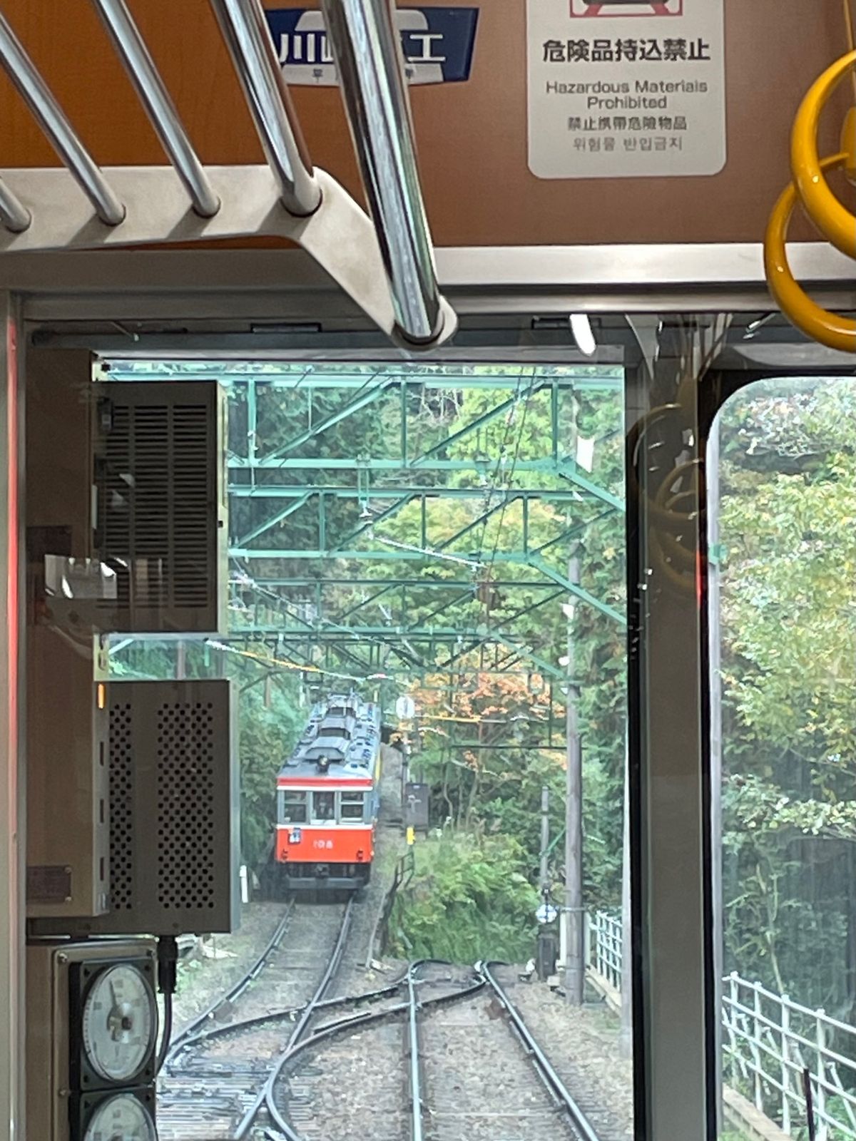 箱根登山鉄道で途中下車して、スイッチバックを眺められるカフェでランチしました。