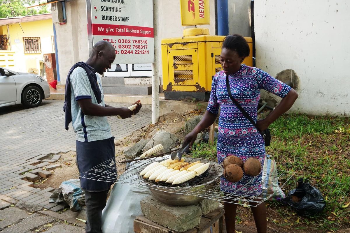 アクラの繁華街
