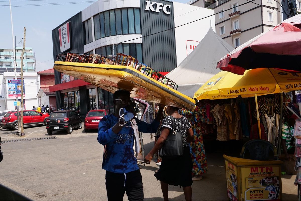 アクラの繁華街