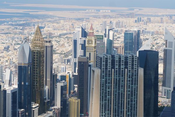 アラブ首長国連邦・Dubai「ガーナ出張」の写真：ブルジュカリファの展望台