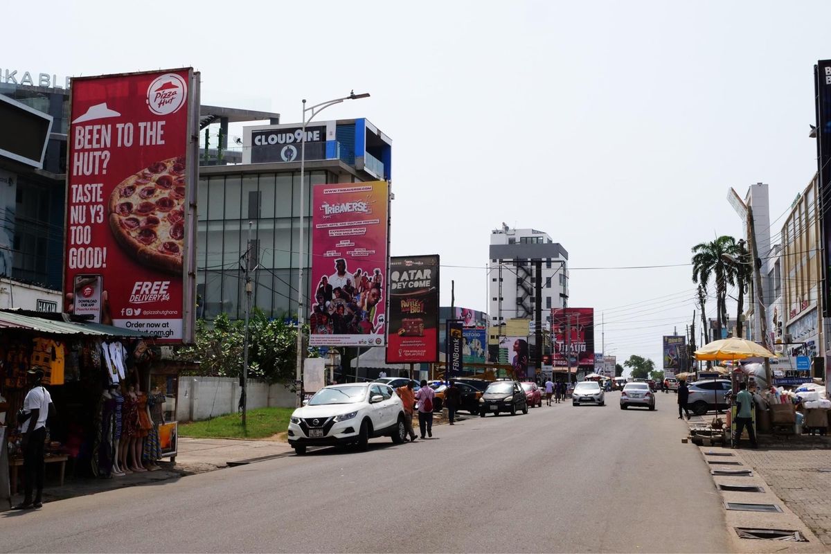 アクラの繁華街