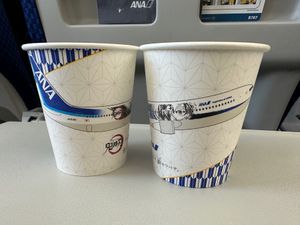ドリンクのカップは鬼滅の刃
富士山が近づいてくるワクワク
羽田国際空港第二...
