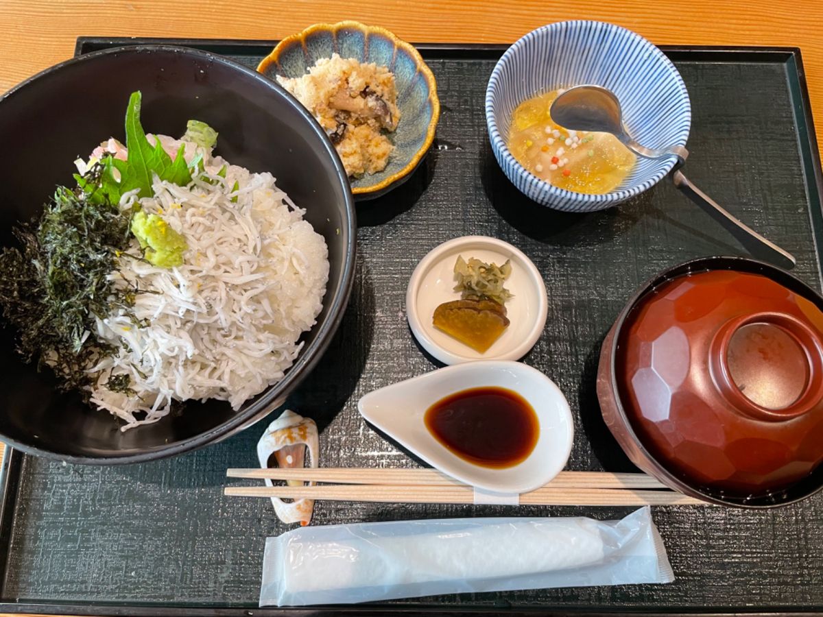 ランチは好きなお店の一つ和食のとまやまさんへ。しらすとネギトロの二色丼が美...