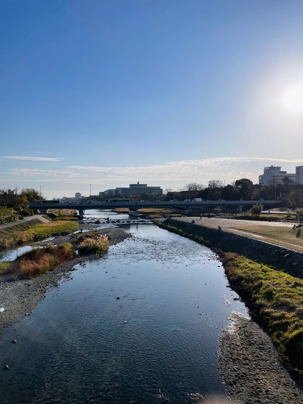 日本・京都府「京都」の写真：【鴨川デルタ】

下鴨神社を出たら鴨川デ...