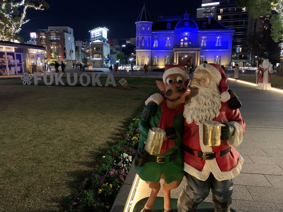 天神から中洲川端までの間もイルミネーション
歩くの楽しかった！