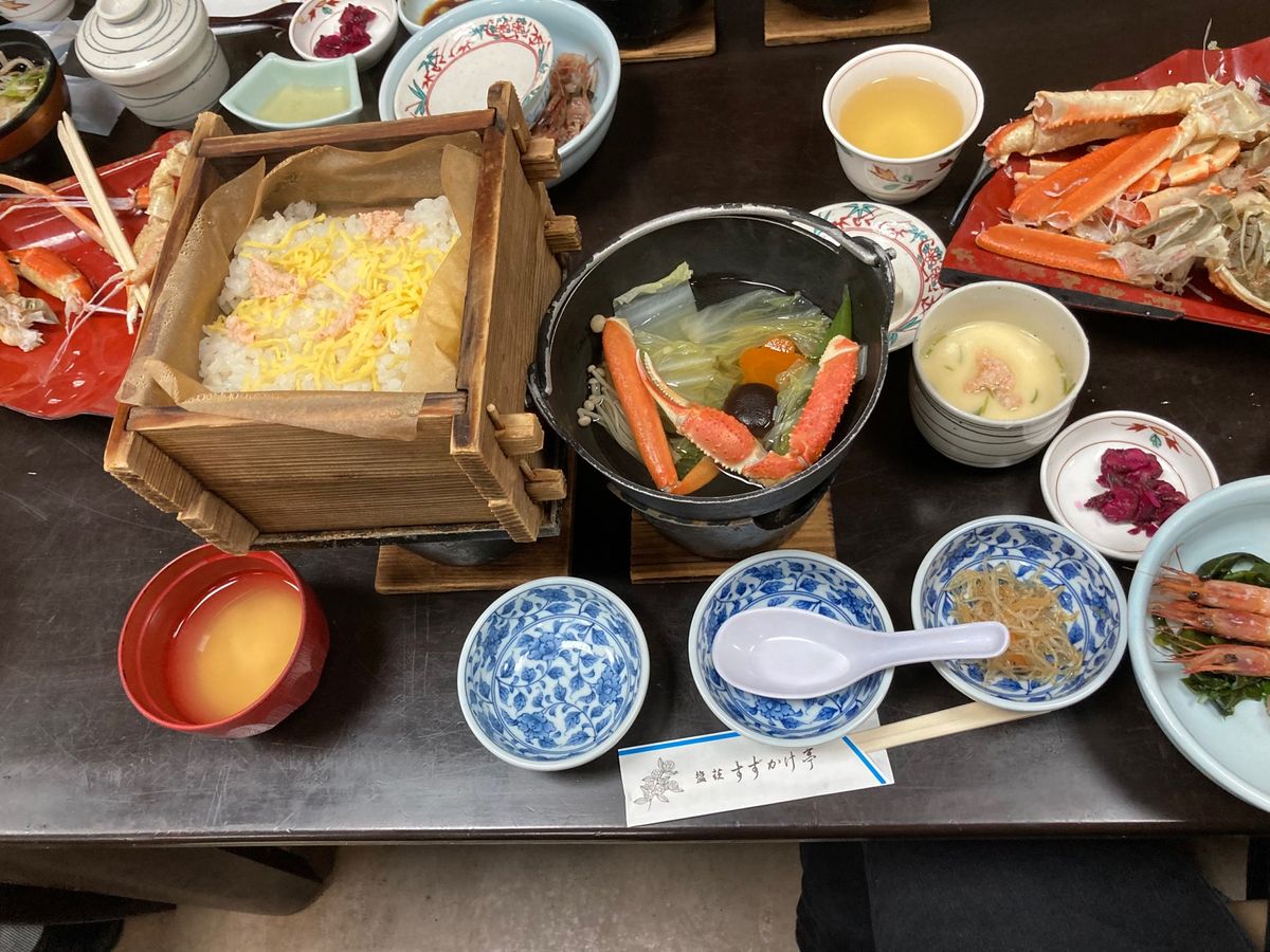 お昼は
🦀🦀🦀
蟹づくしの料理たくさん食べました！