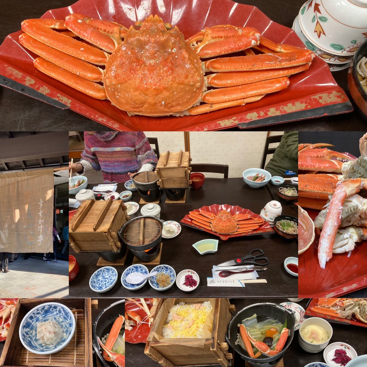 お昼は
🦀🦀🦀
蟹づくしの料理たくさん食べました！