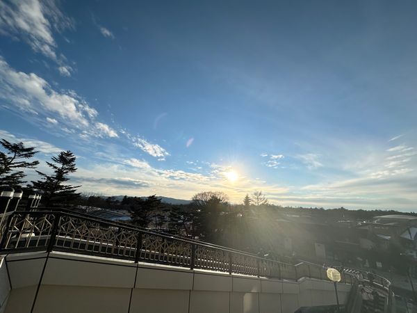 日本・軽井沢「冬の軽井沢の星空」の写真：軽井沢に到着
今の所なんとか晴れている。...