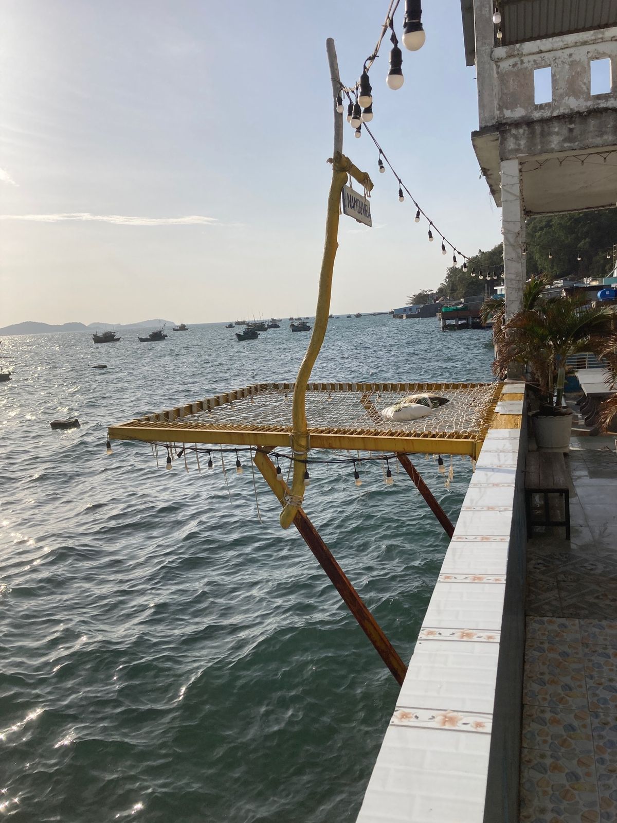 ゲストハウスから朝日が見れます。海の水もきれいで、イカなども釣れるようです...