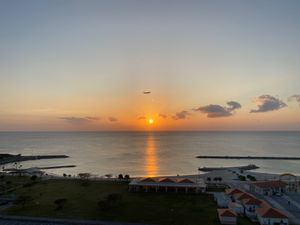 海に沈む太陽と飛行機を一緒に眺められるなんて、旅好きにはたまらない。
ずっ...