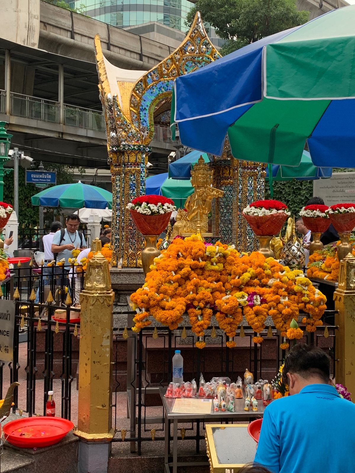 エラワンでお参りして、絶対食べたかったピンクのカオマンガイ😋初めて、いただ...